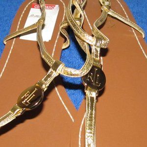 Ralph Lauren Gold Strappy Sandals
